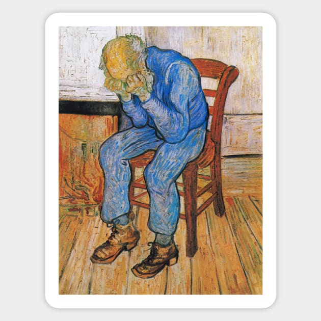 At Eternity's Gate by Vincent van Gogh Sticker by MurellosArt